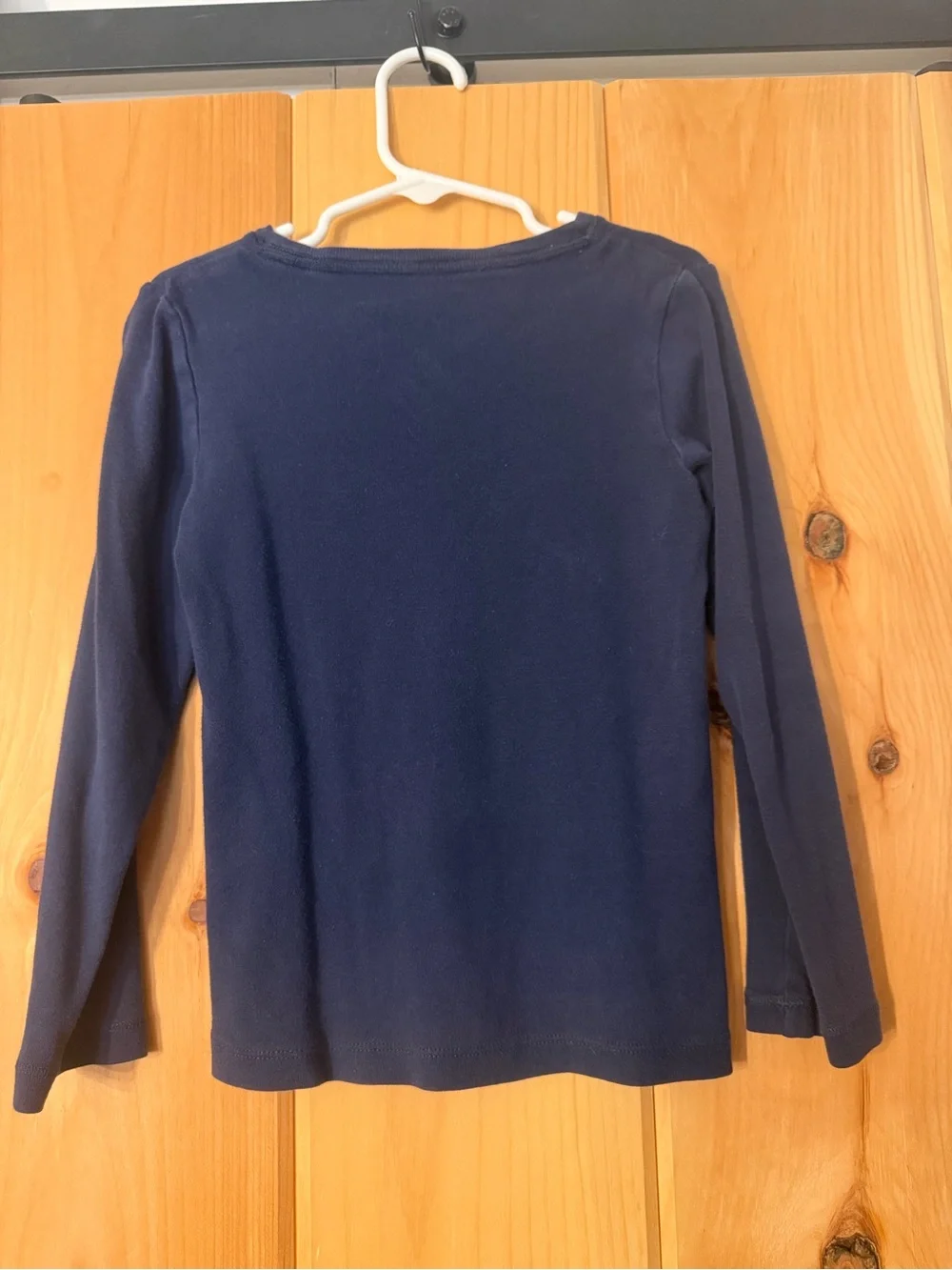OshKosh B'gosh Navy Long-Sleeve Tee with Pink Heart Pocket